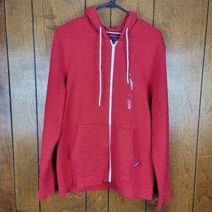 Tommy Hilfiger LG Red Zip Up Hoodie  NWT